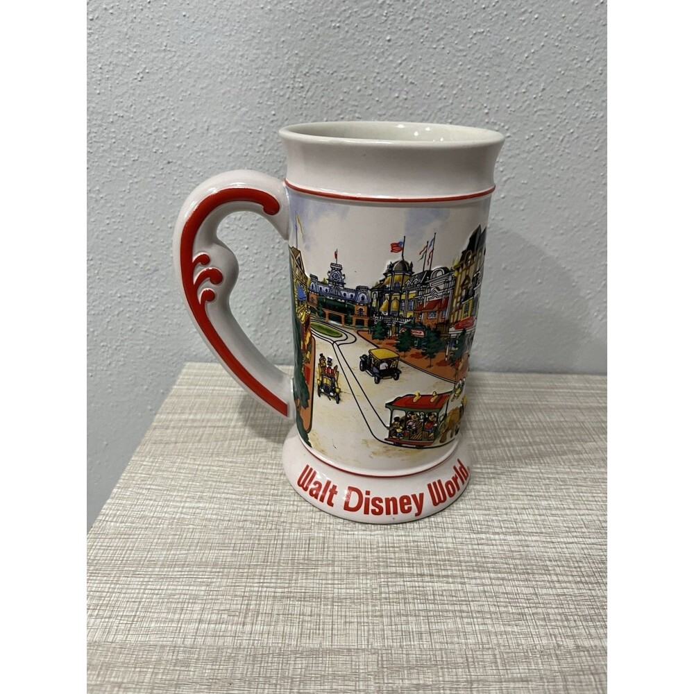 Vintage Disney World Ceramarte Brazil Beer Stein Main Street USA Castle Vtg Mug
